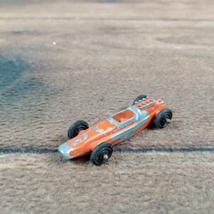 Vintage Tootsietoy Orange Diecast Race Car Number 12 Made in USA Mid-Century Toy